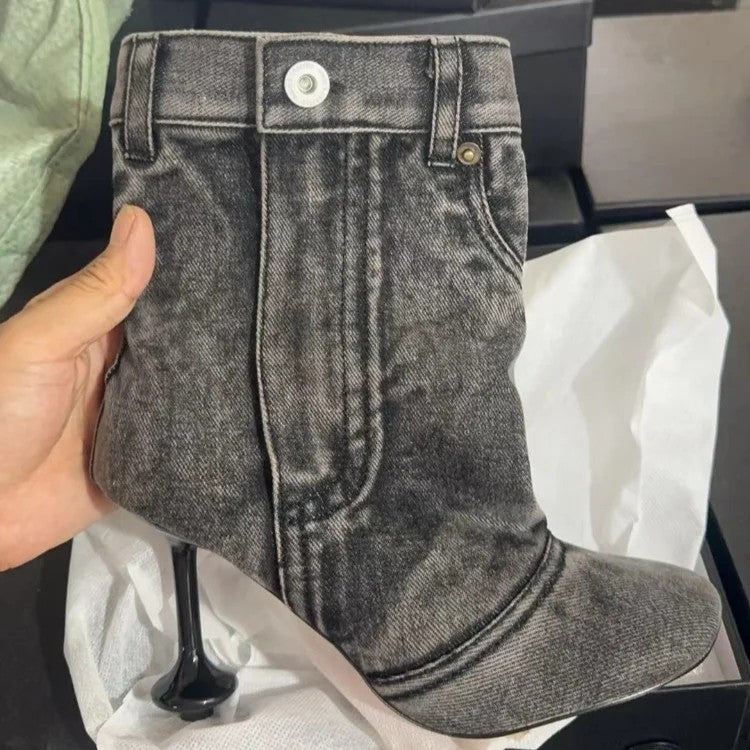 Rivetta Denim Ankle Boots
