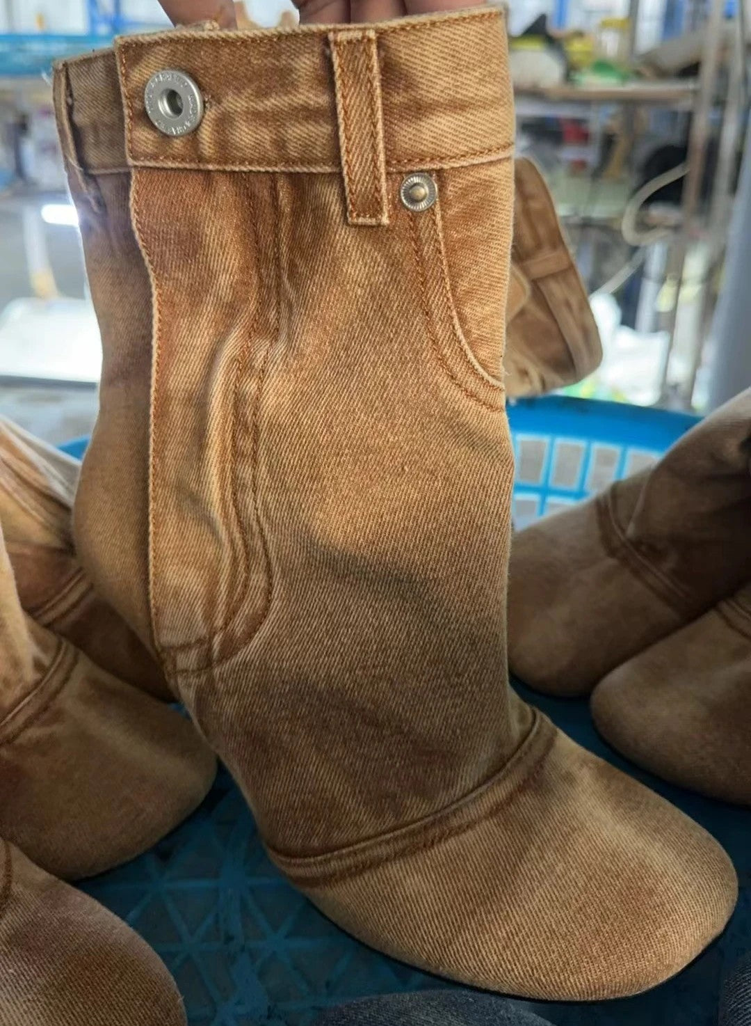 Rivetta Denim Ankle Boots
