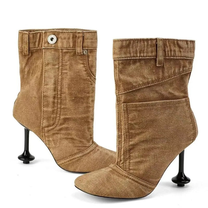 Rivetta Denim Ankle Boots