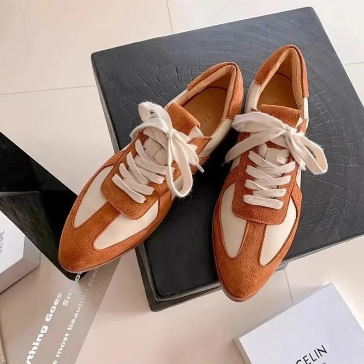 Patchwork Pointed Trainers