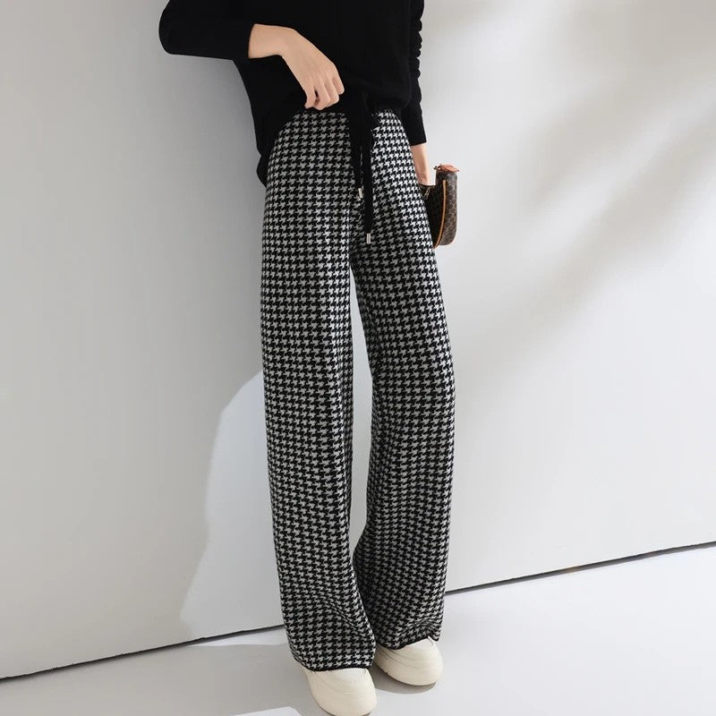 Highgrove Houndstooth Wide-Legs