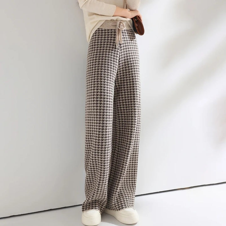 Highgrove Houndstooth Wide-Legs