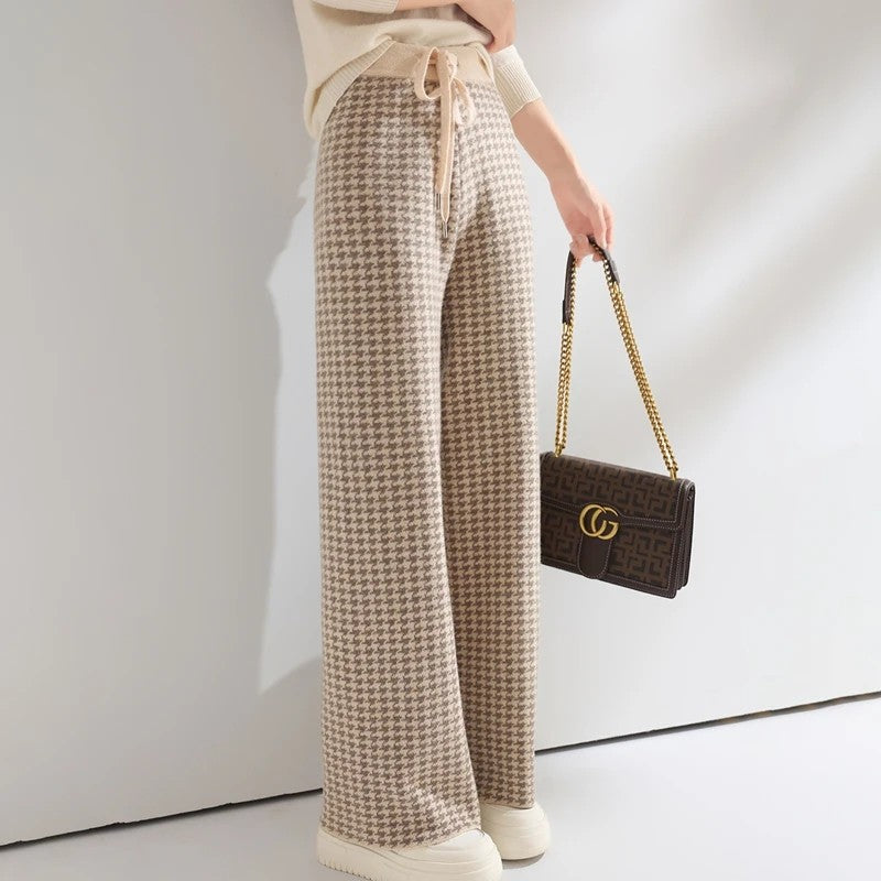 Highgrove Houndstooth Wide-Legs