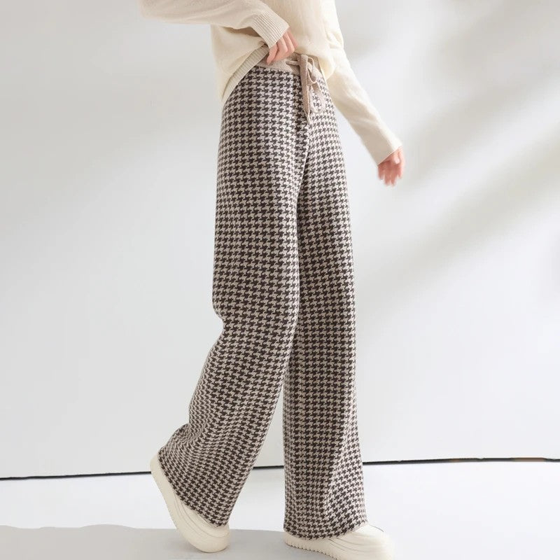 Highgrove Houndstooth Wide-Legs