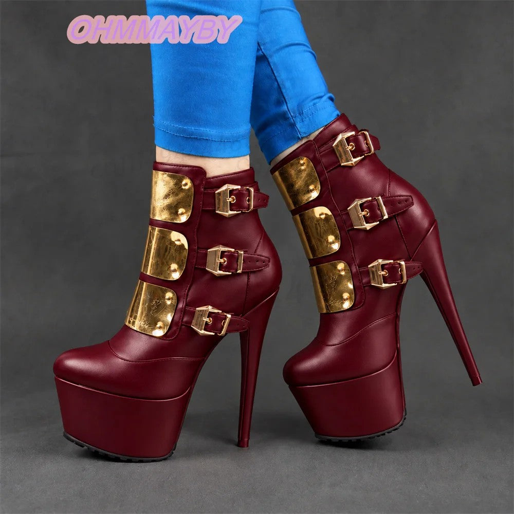 Regalia Buckle Platform Boots