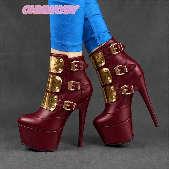 Regalia Buckle Platform Boots