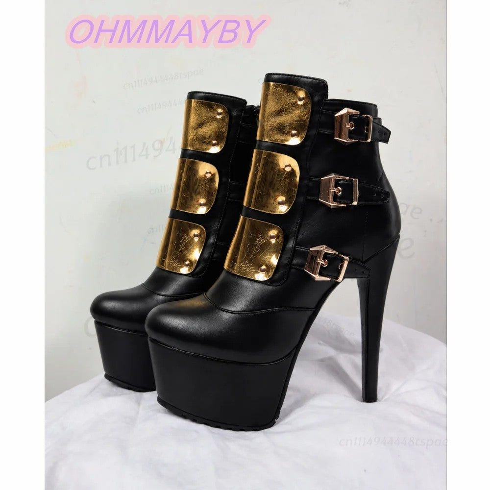 Regalia Buckle Platform Boots