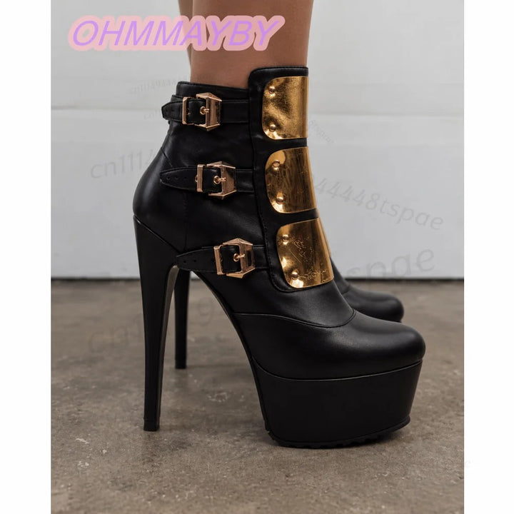 Regalia Buckle Platform Boots
