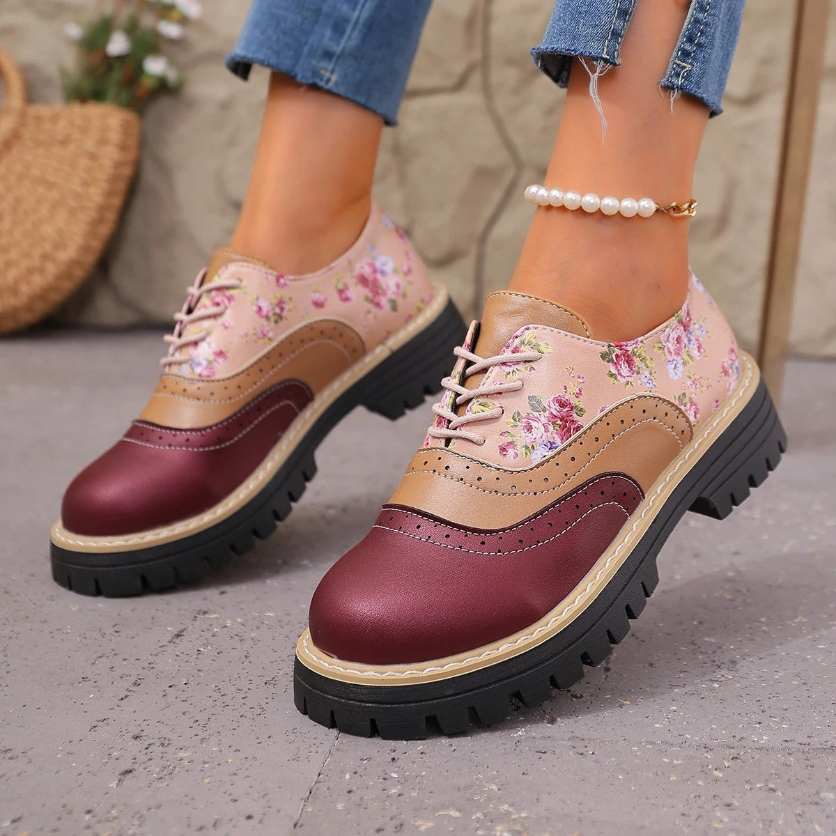 Rosalind Floral Brogue Platforms