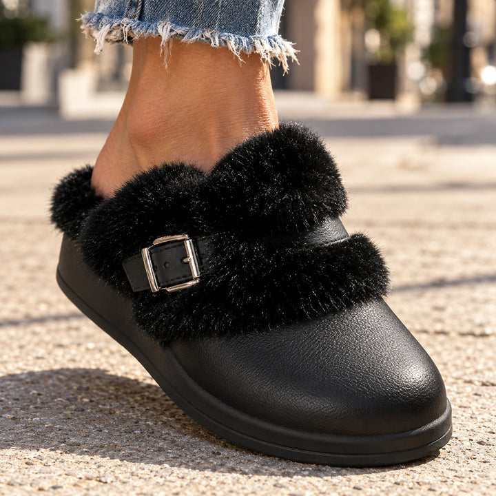 Hearth Buckle Fur Clogs — ce_brooklyn_s2_01