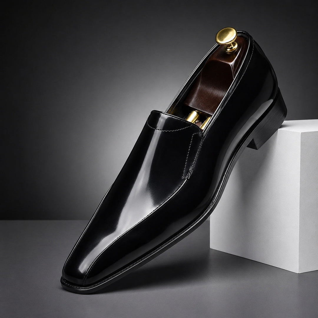 Lustrini Slip-On Leather Loafers — ce_angle_01