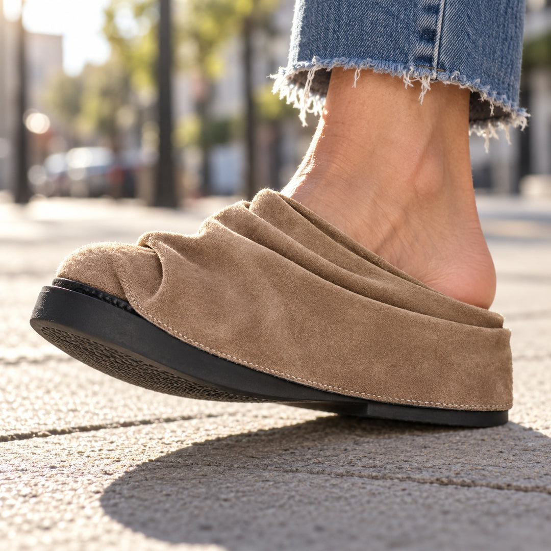 Pleatfold Suede Mules — ce_brooklyn_s2_01