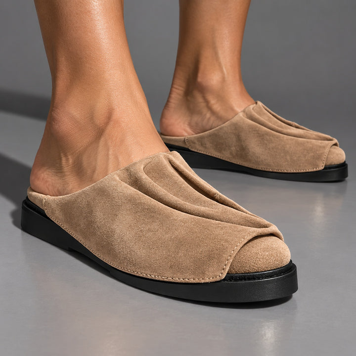 Pleatfold Suede Mules — ce_brooklyn_s3_01