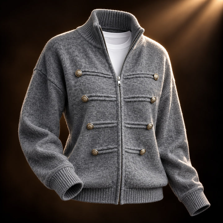 Regiment Button Zip Cardigan — ce_soul_s3_01