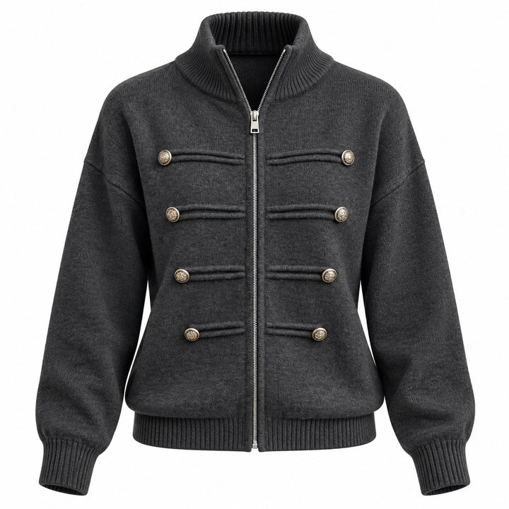 Regiment Button Zip Cardigan — ce_wb_01