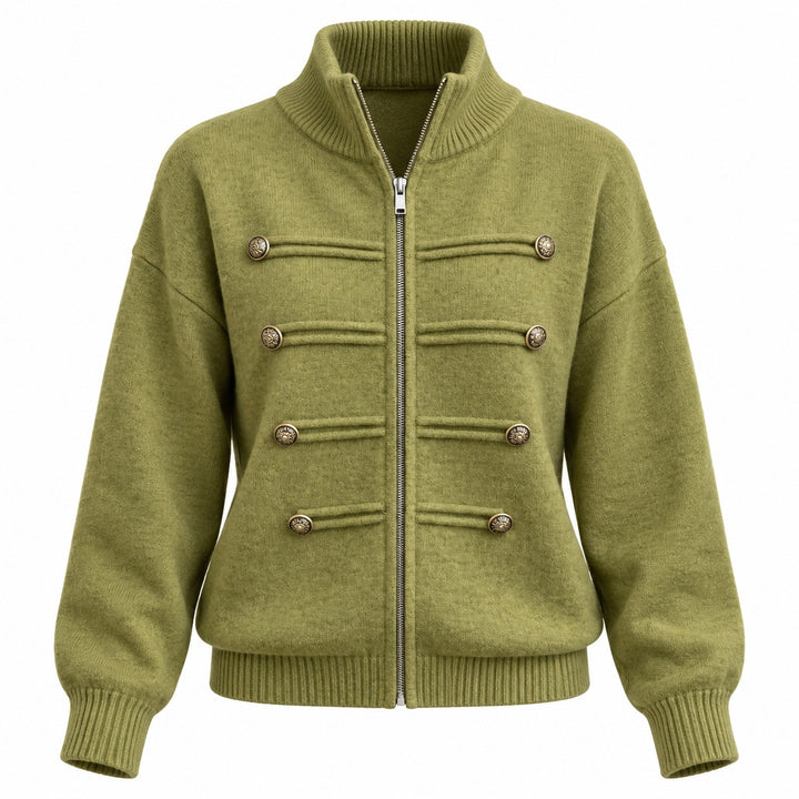 Regiment Button Zip Cardigan — ce_wb_01