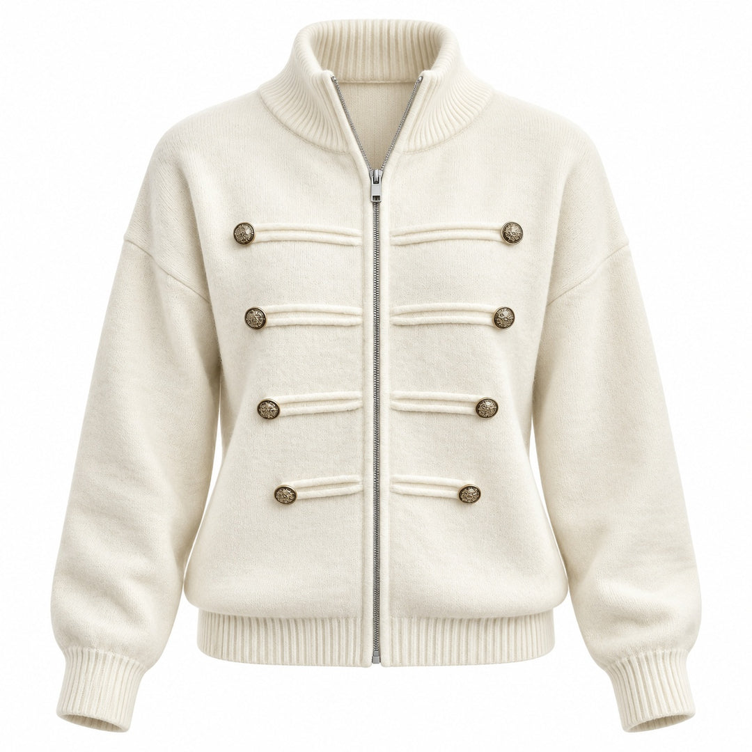 Regiment Button Zip Cardigan — ce_wb_01