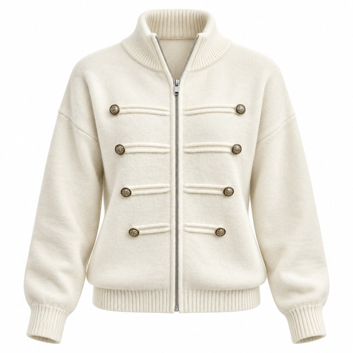 Regiment Button Zip Cardigan — ce_wb_01
