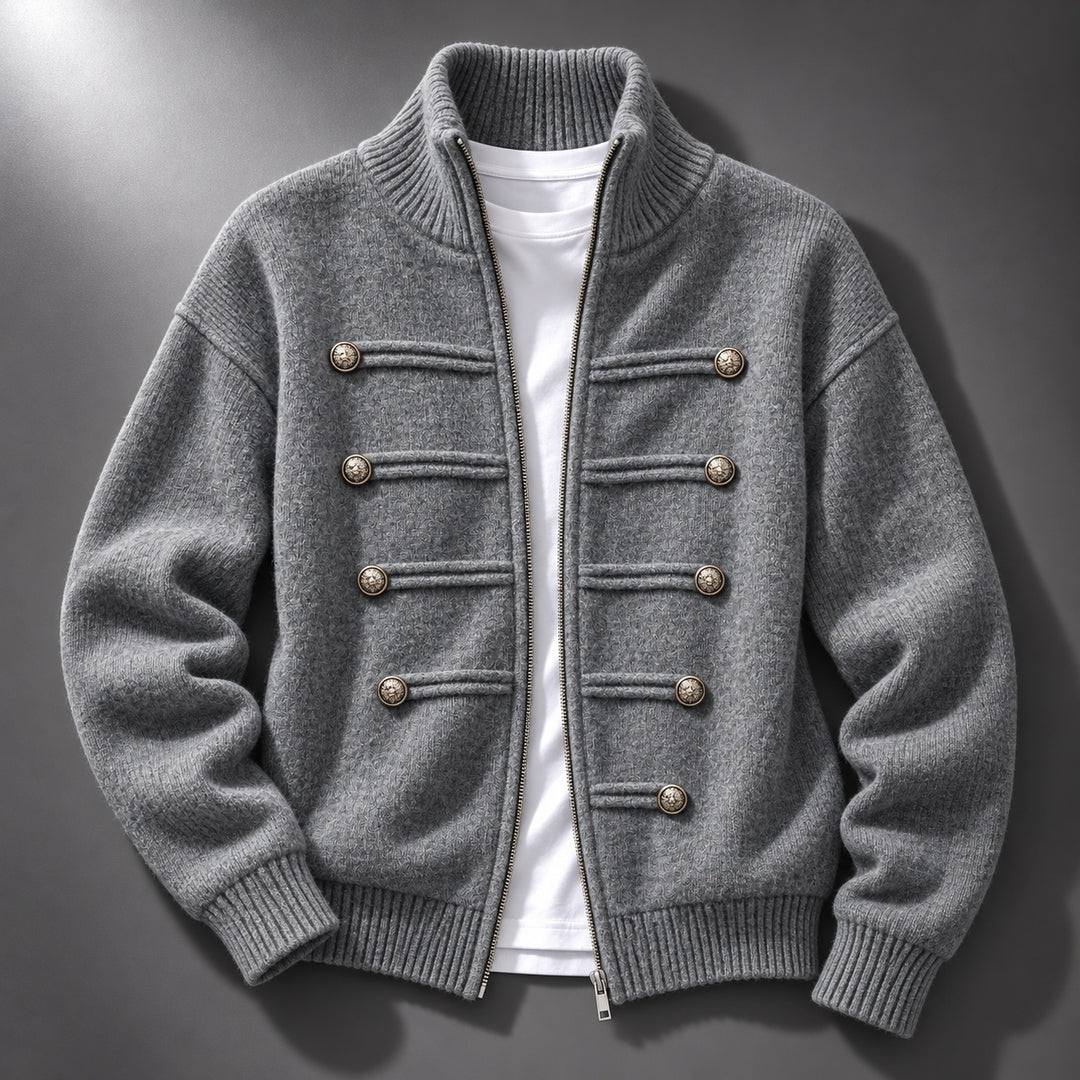 Regiment Button Zip Cardigan — ce_soul_s1_01