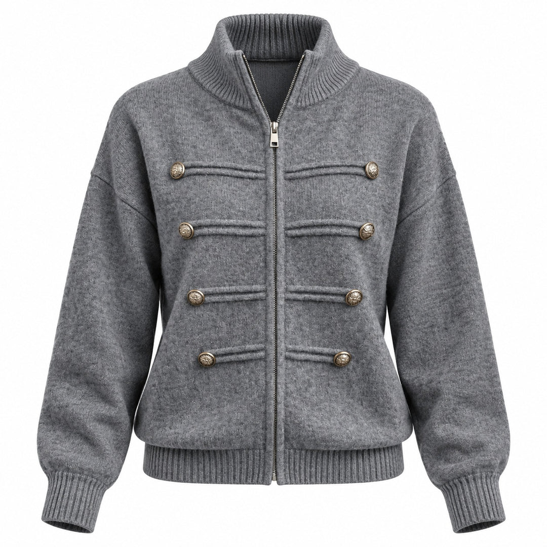 Regiment Button Zip Cardigan — ce_wb_01