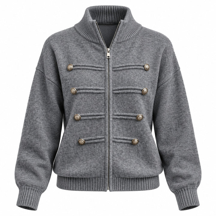 Regiment Button Zip Cardigan — ce_wb_01