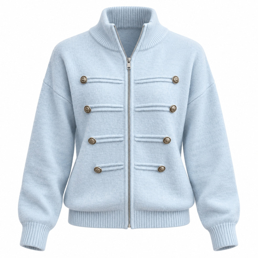 Regiment Button Zip Cardigan — ce_wb_01