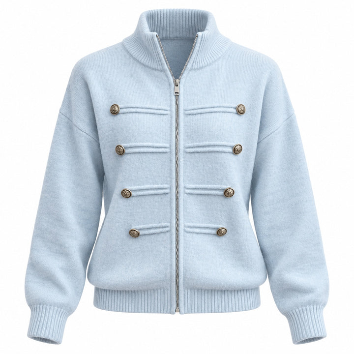 Regiment Button Zip Cardigan — ce_wb_01