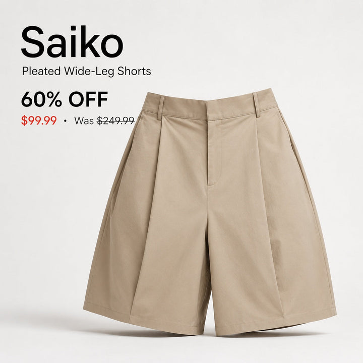 Saiko Pleated Wide-Leg Shorts — ce_metastatic_07
