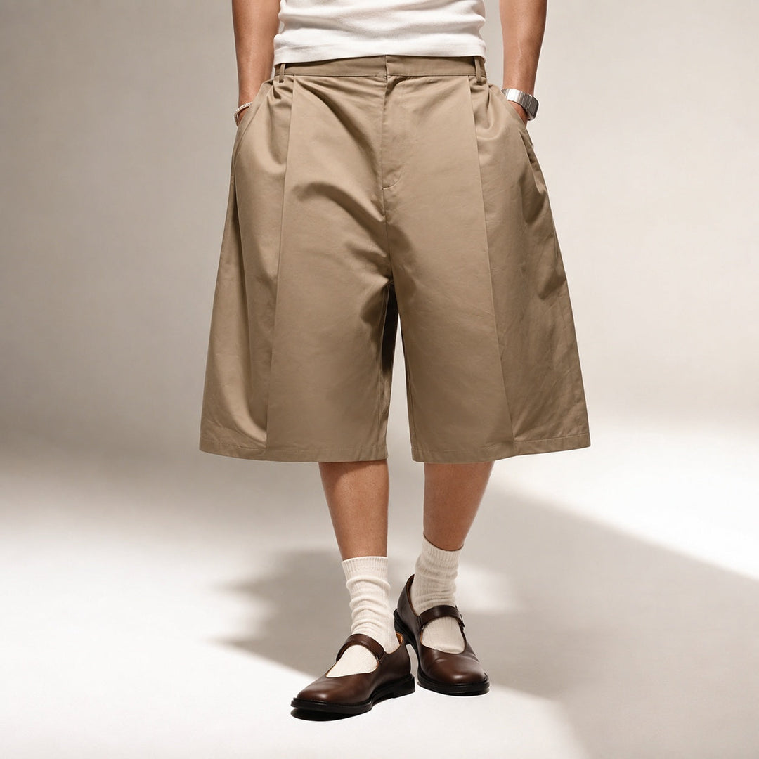 Saiko Pleated Wide-Leg Shorts — ce_metastatic_08