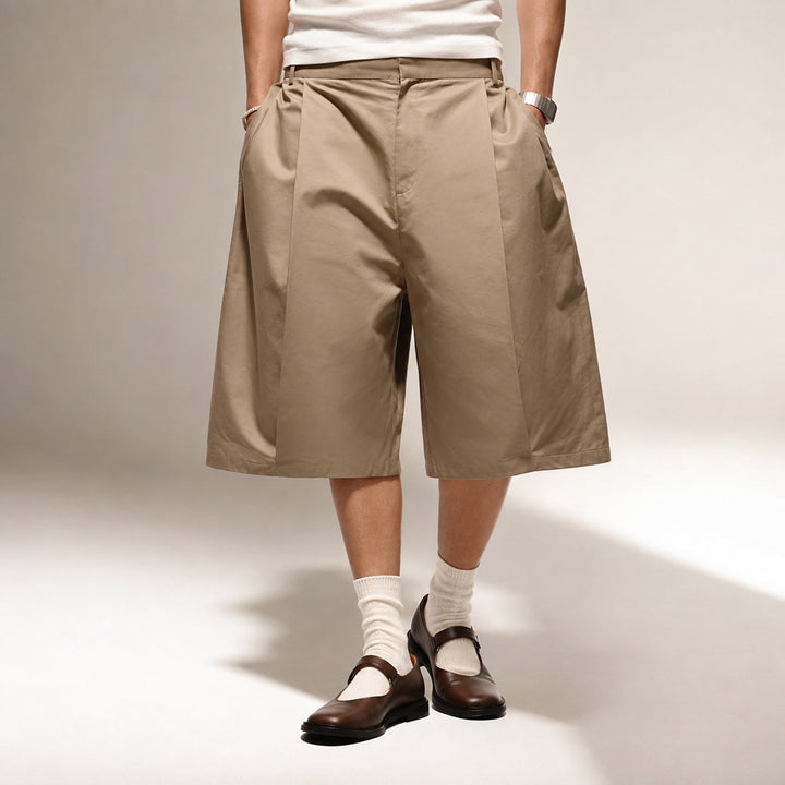 Saiko Pleated Wide-Leg Shorts — ce_metastatic_08