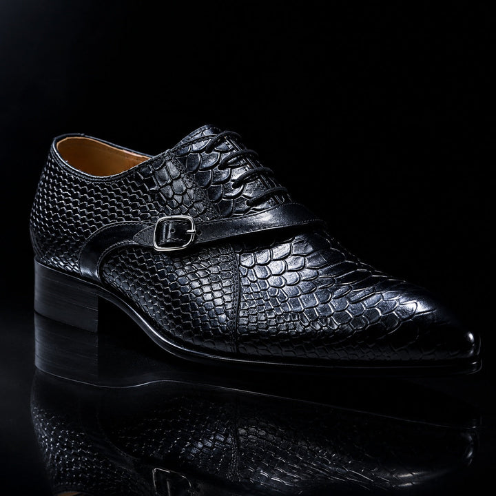 Serpente Python-Embossed Monk Shoes — ce_metastatic_01