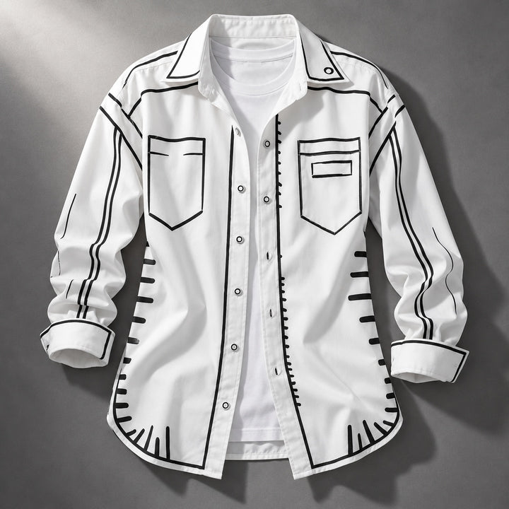 Sketchline Print Shirt — ce_soul_s1_01