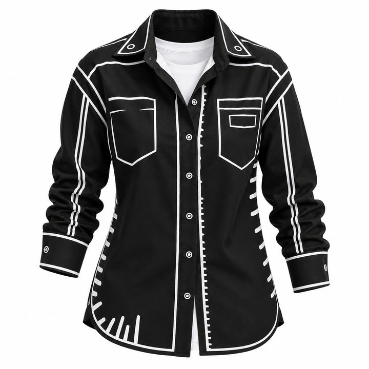 Sketchline Print Shirt — ce_wb_01